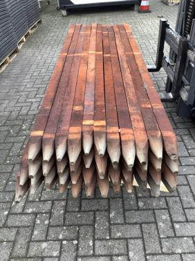 Azobe palen hardhout 7x7x275 schuttingpaal nieuw