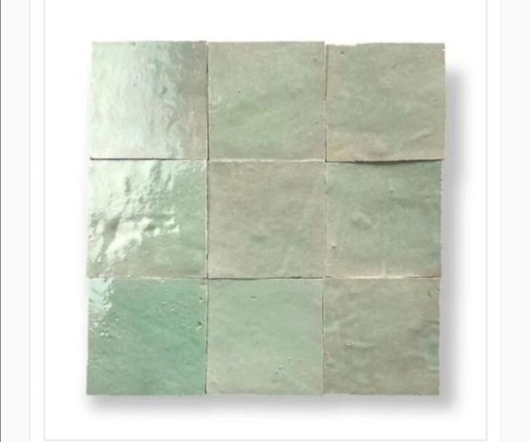 Handgemaakte zelliges alhambra vert clair 10x10