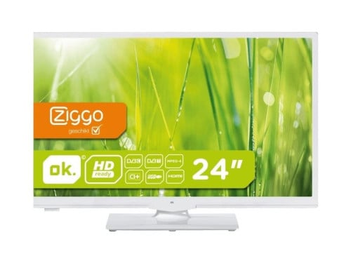 Witte 24 inch (61 cm) Full HD LED TV merk OK, type OLE24150W, als nieuw
