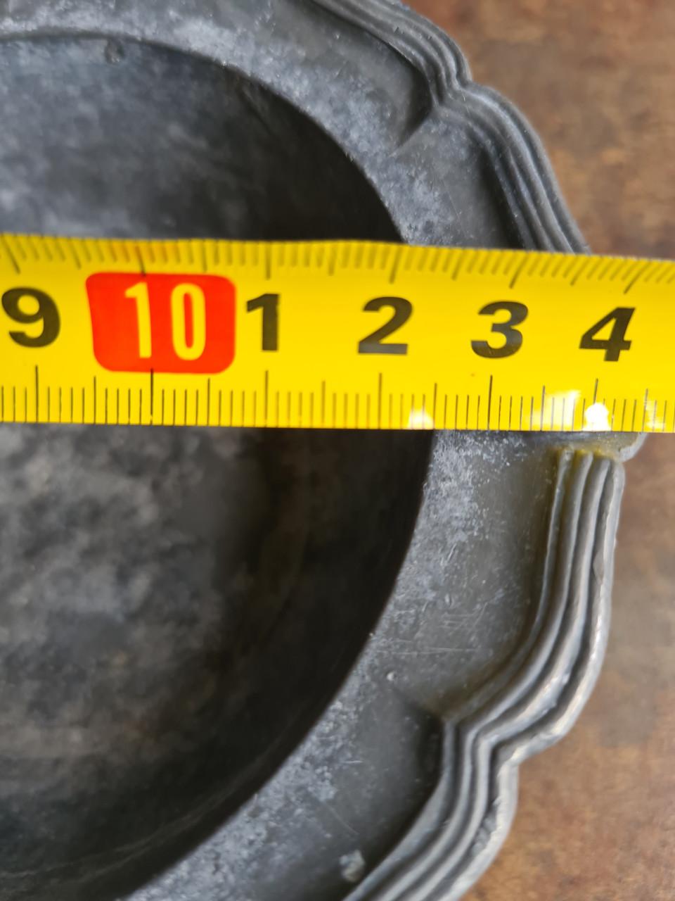 Prachtige antieke tinnen asbak perfect voor decoratie of als verzamelobject
