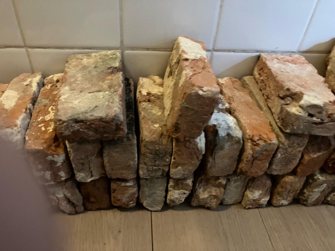 Oude metsel steentjes