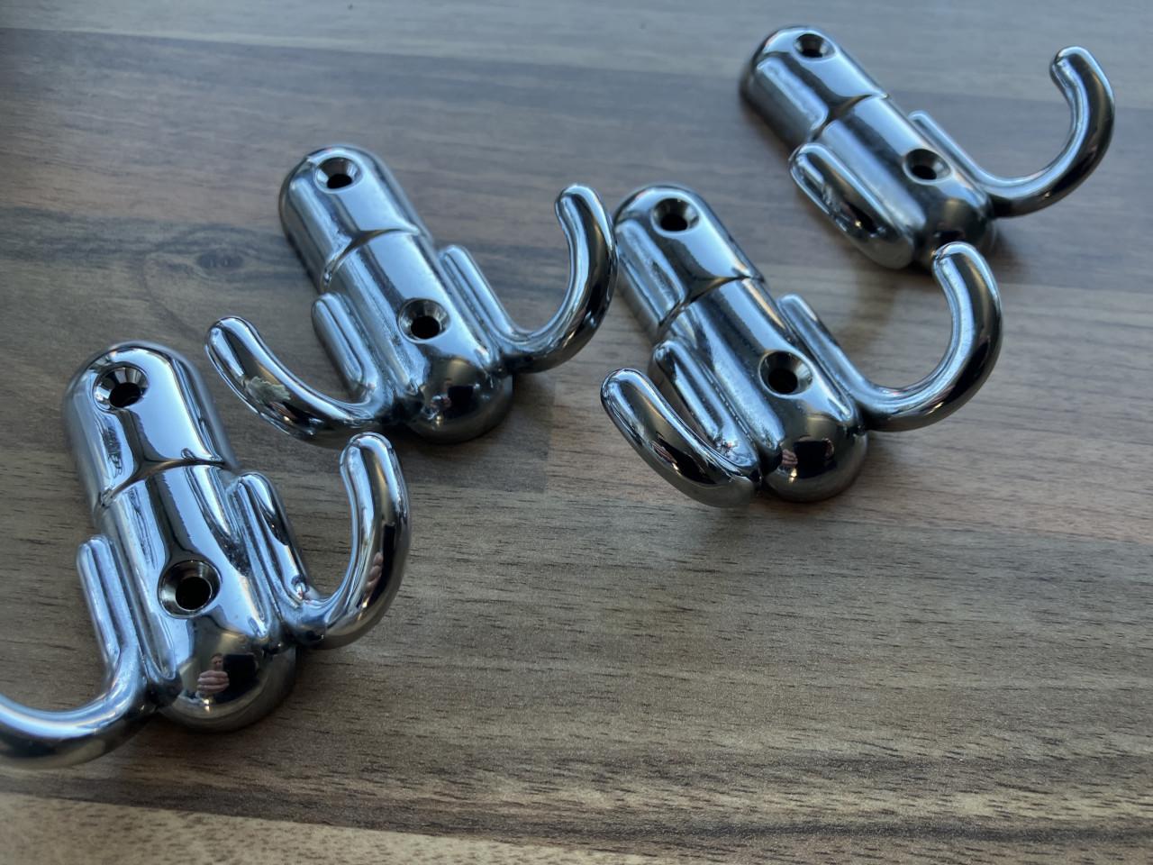 Vintage kleine kapstokhaken 4st