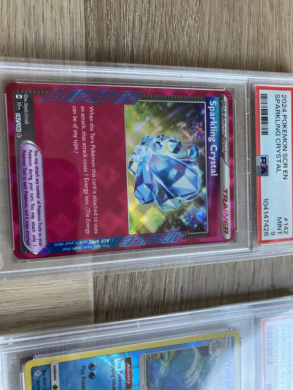 2 Pokemon kaarten Wartortle en Sparkling crystalPSA