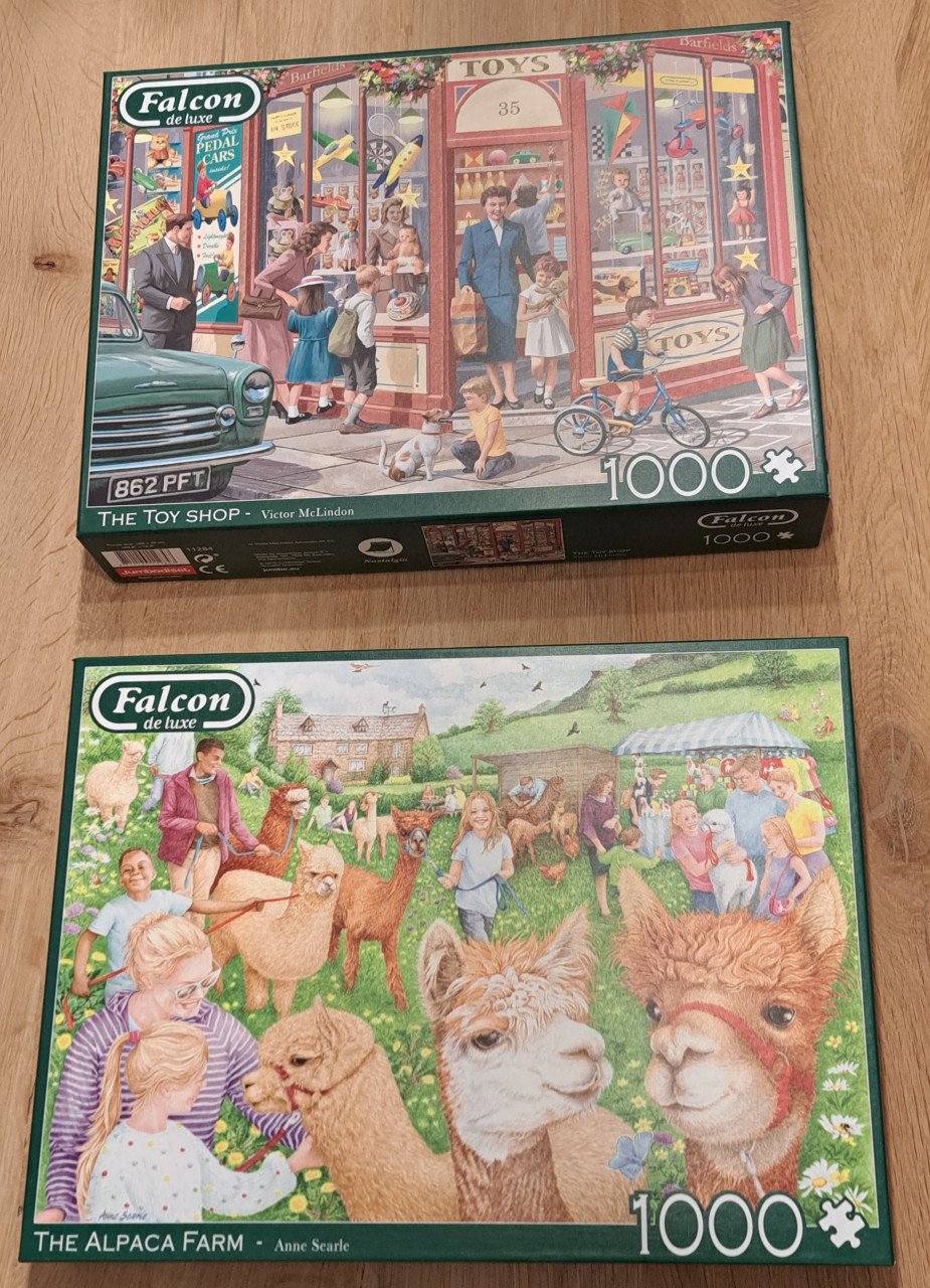 Puzzels Wasgij,  Falcon,  Gibsons,  Ravensburger,  Heye, Educa
