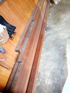 Meranti balken 121x74 zware kwaliteit 4 zijdig geschaafd