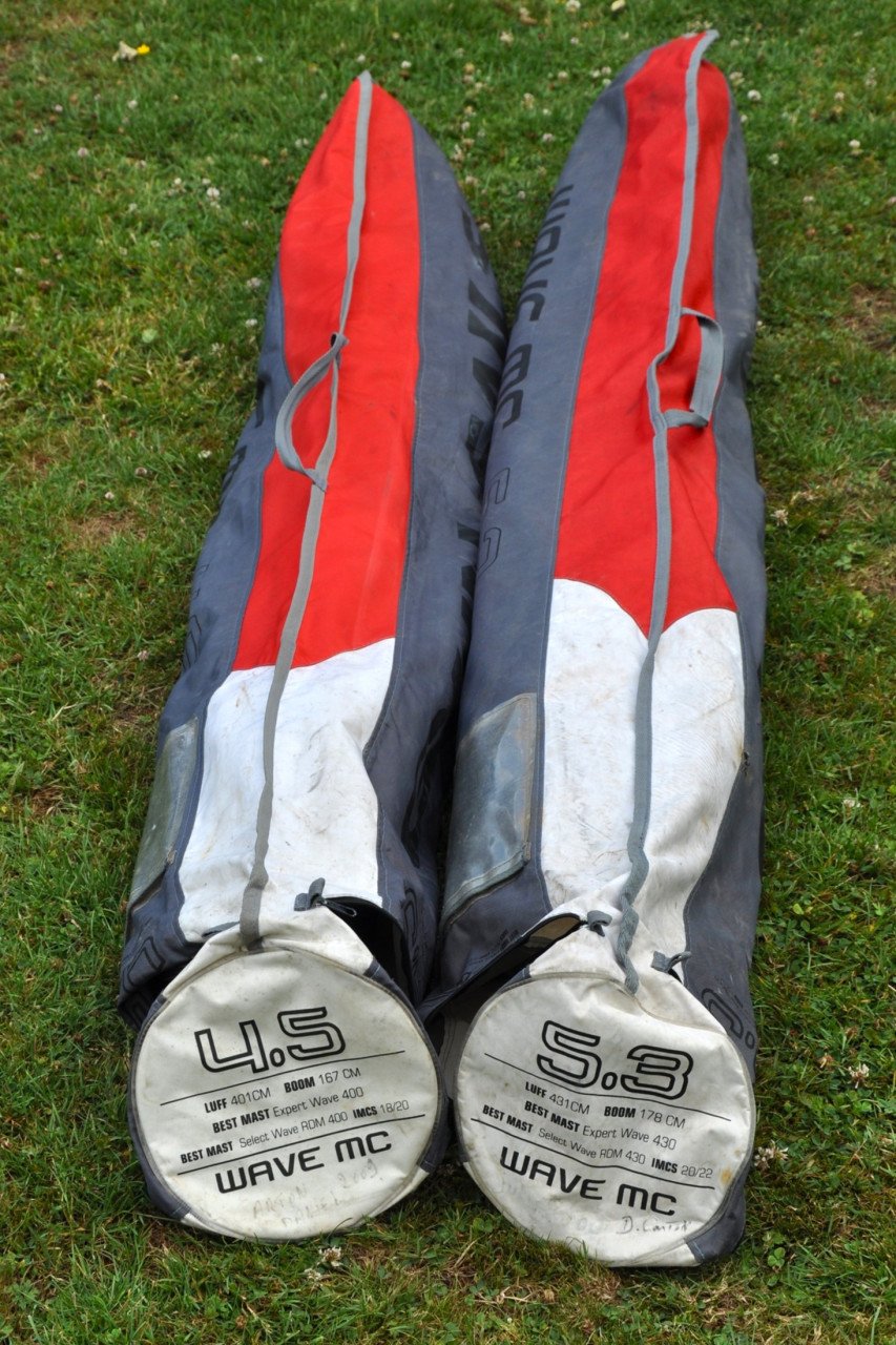 Set van 4.5 en 5.3m2 GunSails Wave MC zeilen