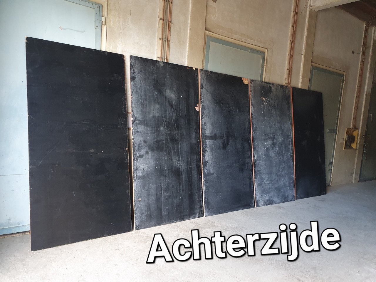 5 houten betonplex platen 250x125cm dikte 18mm.