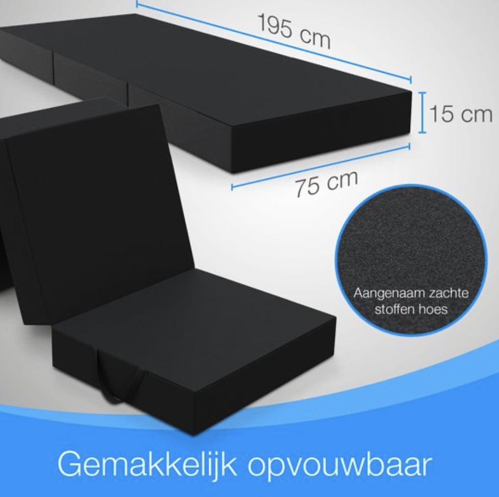 Draagbaar/opvouwbaar Logeermatras, nog niet gebruikt.