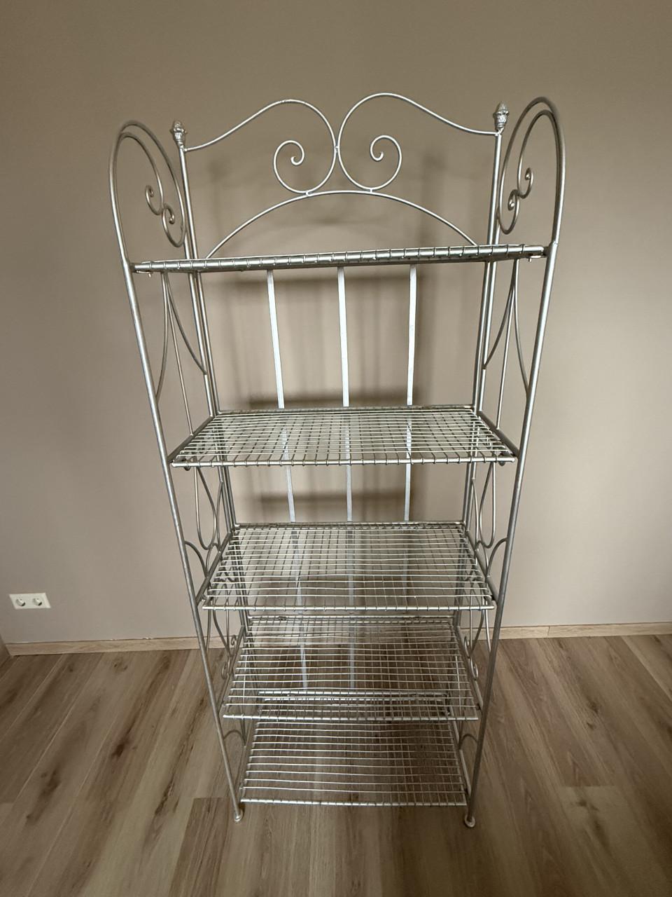 Metalen zilverkleurig opvouwbaar rek