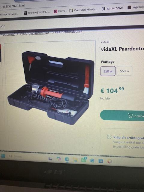 Paarden tondeuse GERESERVEERD