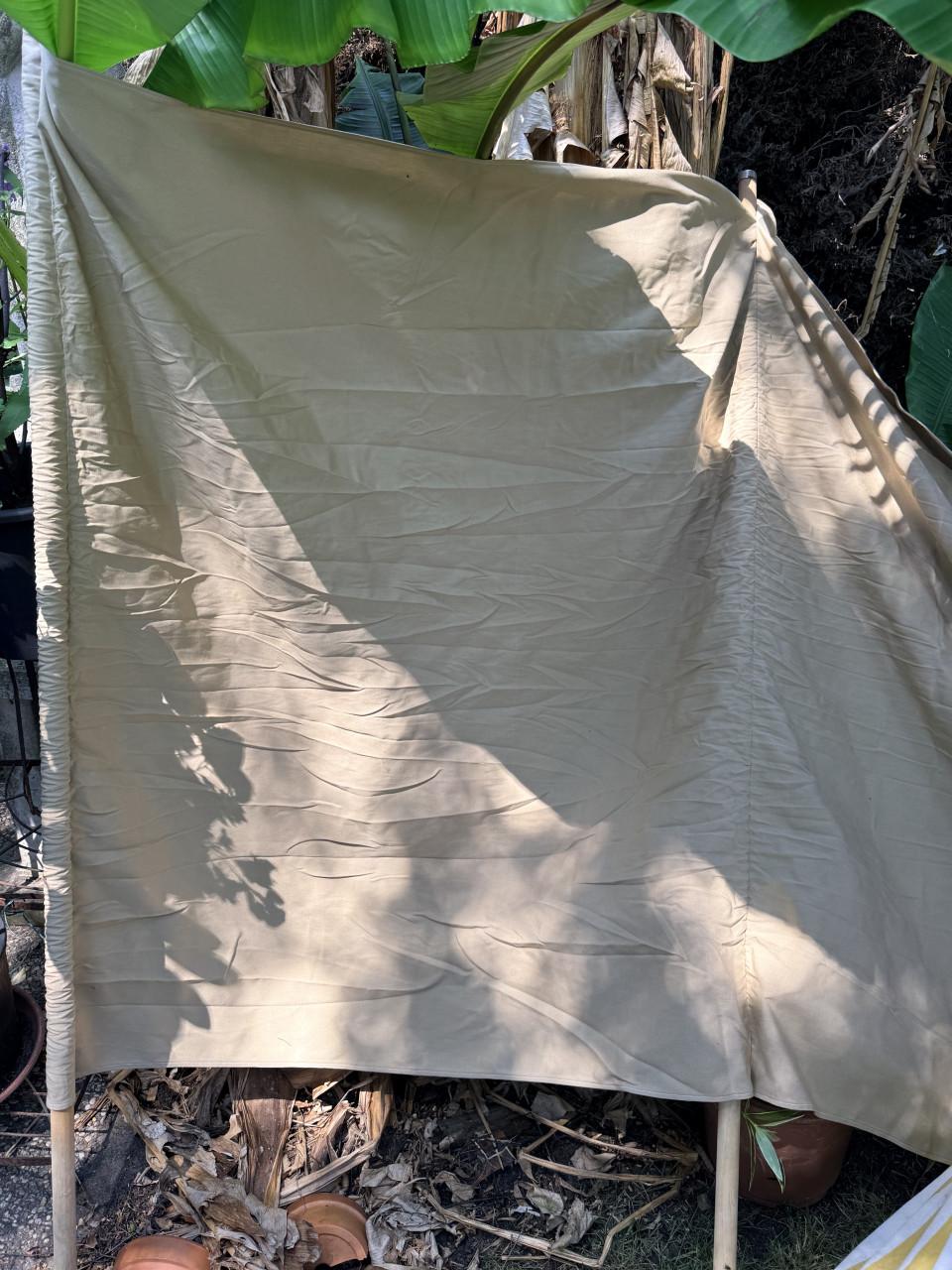 Solide windscherm 6 mtr lang.