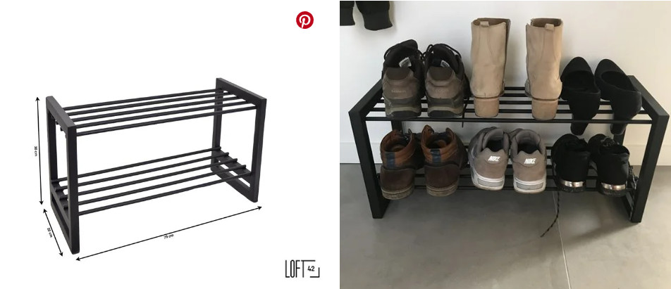 LOFT42 Hall Schoenenrek - Metaal - Zwart