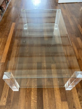Italiaans design glazen salontafel