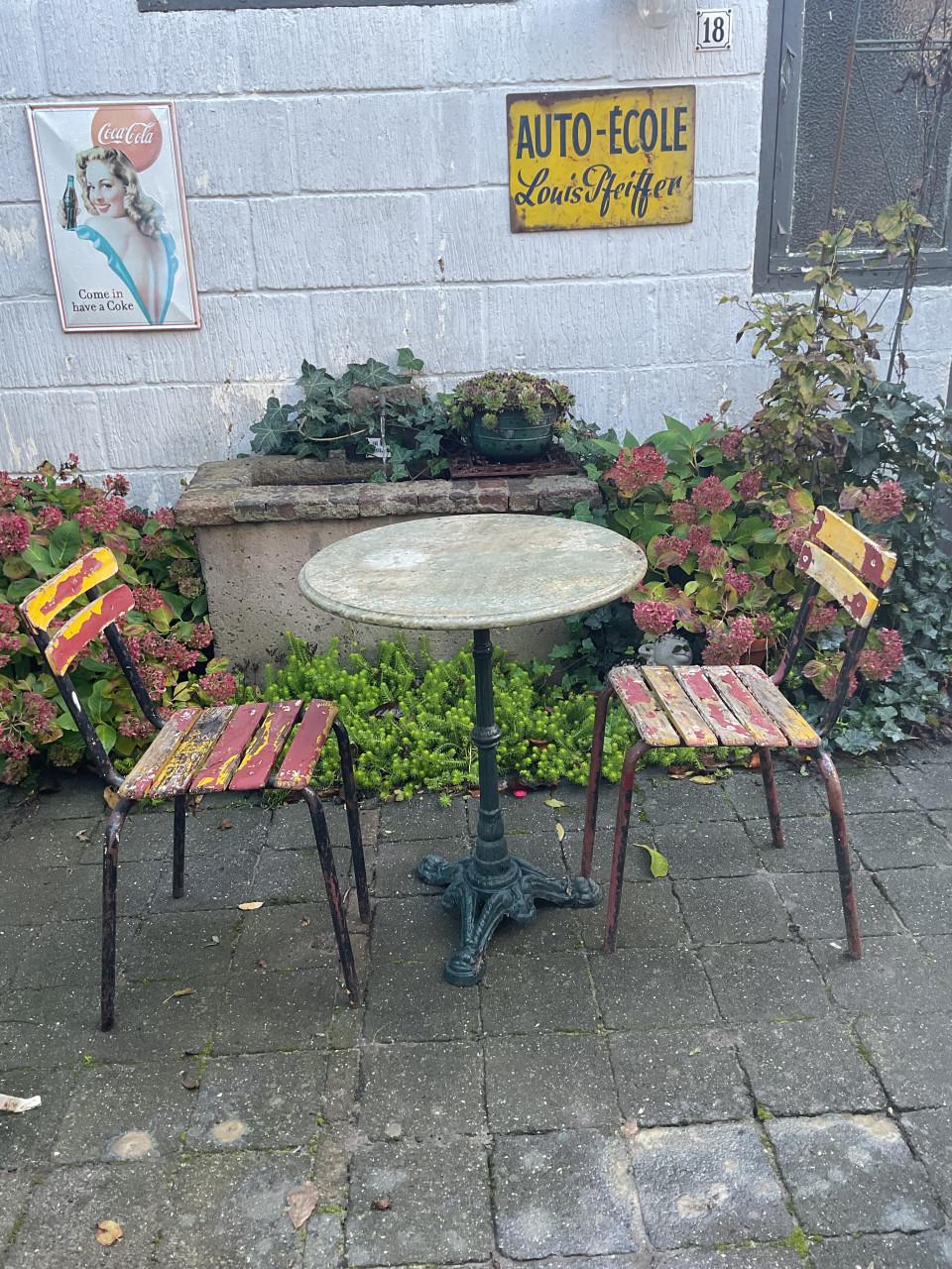 Brocante bistro set