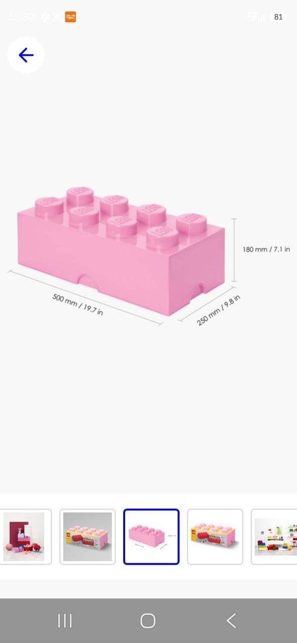 Roze LEGO opbergkisten 2 stuks