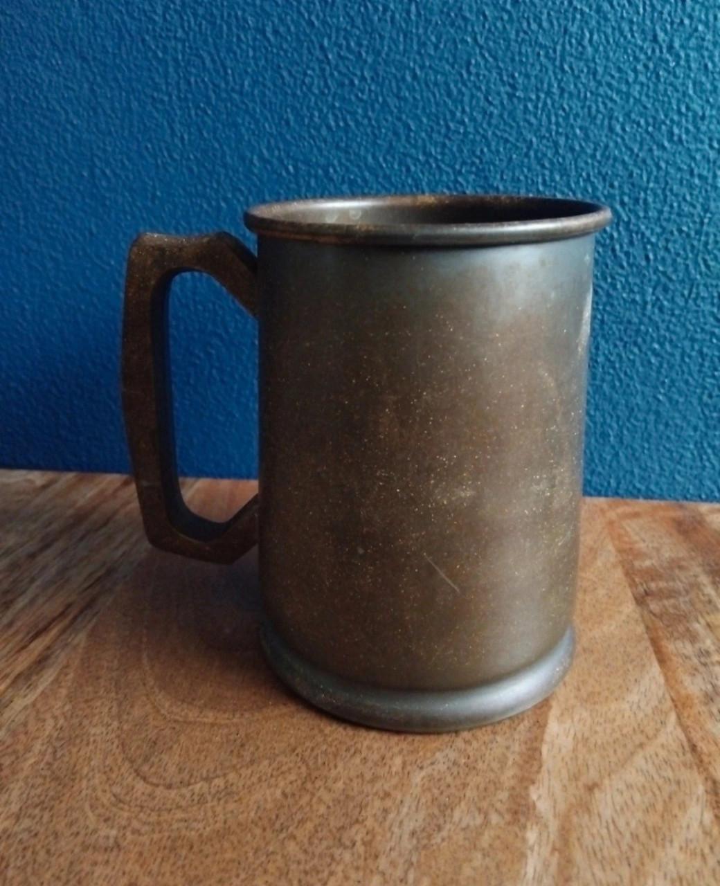 Antiek Tin Bekers / Urn / Kamerkandelaar