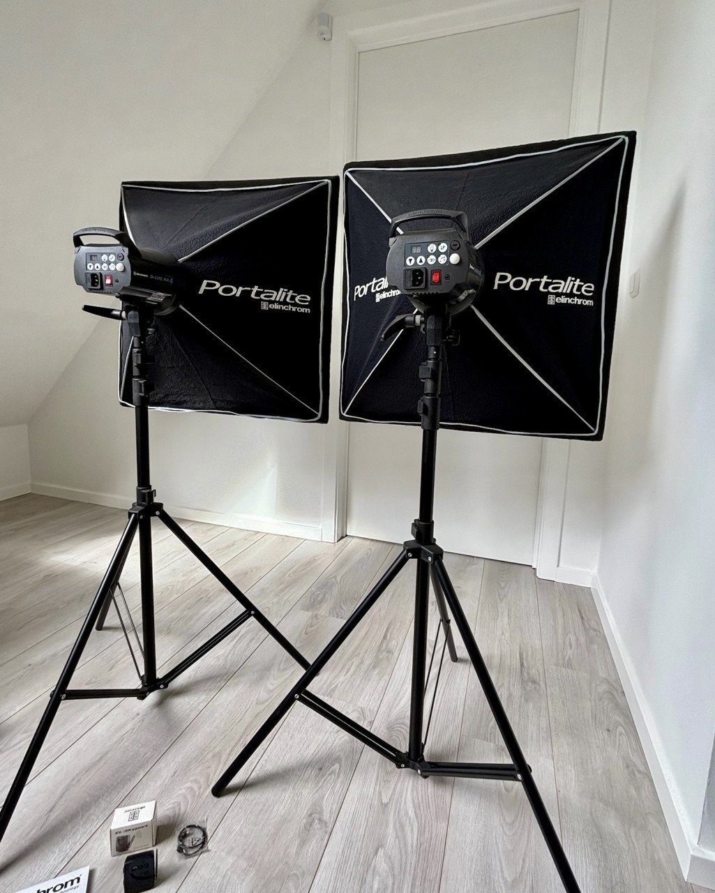 Studioflitsers Elinchrom D-lite RX4 met softboxen -- ZGAN