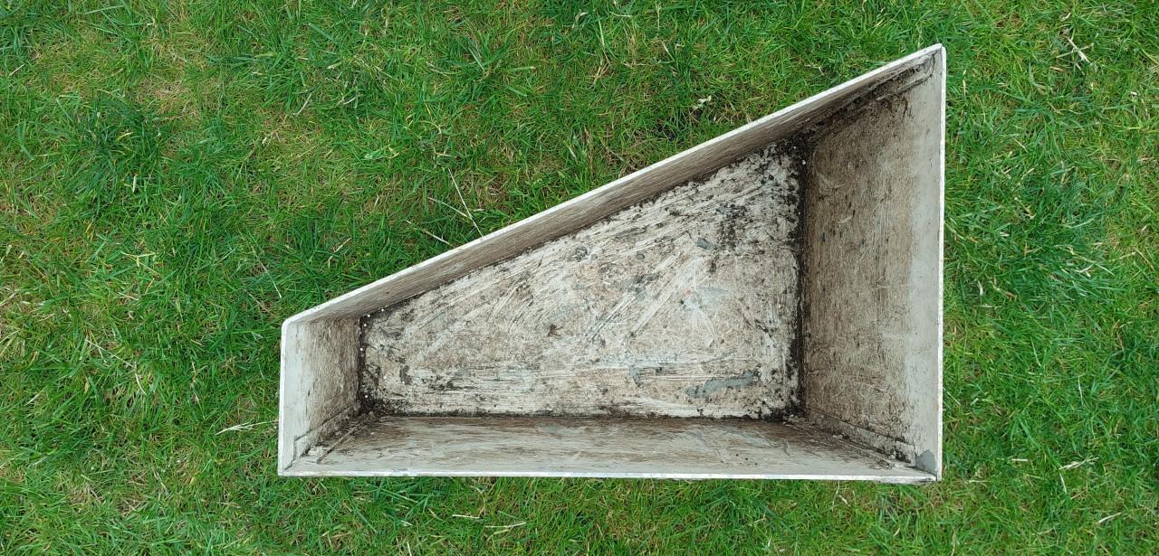 Aluminium Bloembak L=45,5 x B=31/11 x H=30,5 cm.