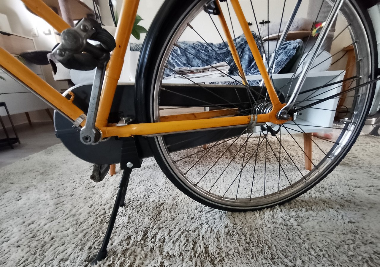 Damesfiets oranjegeel framemaat 50