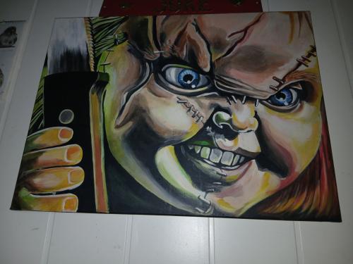 Uniek Chucky schilderij