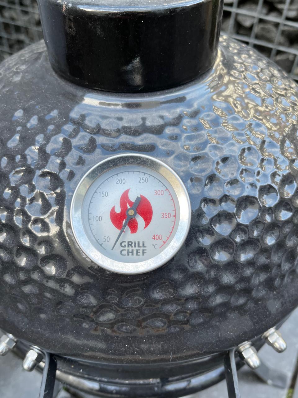 Mini Kamado BBQ zwart 30 cm incl. set toebehoren