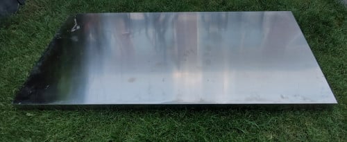 RVS Werkblad / deur 148x69x6 cm.