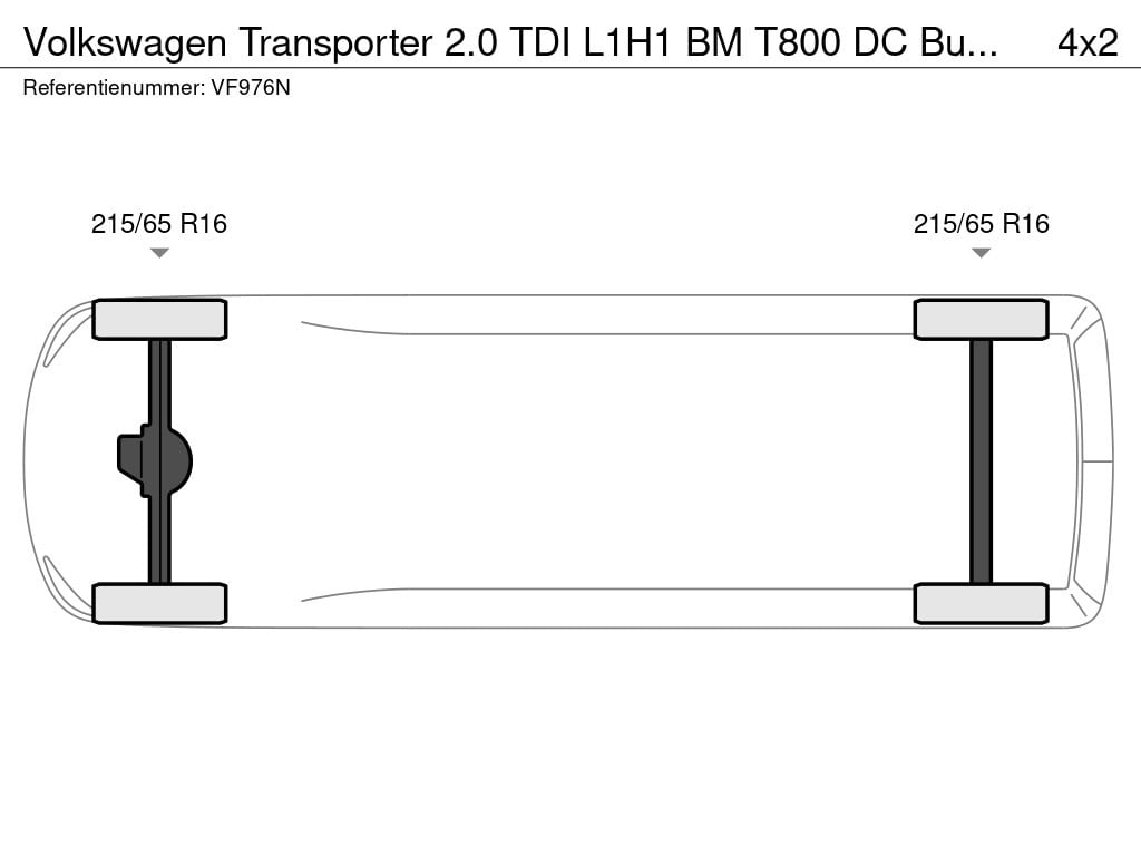 Volkswagen Transporter 2.0 tdi l1h1 bm t800 dc budgetline