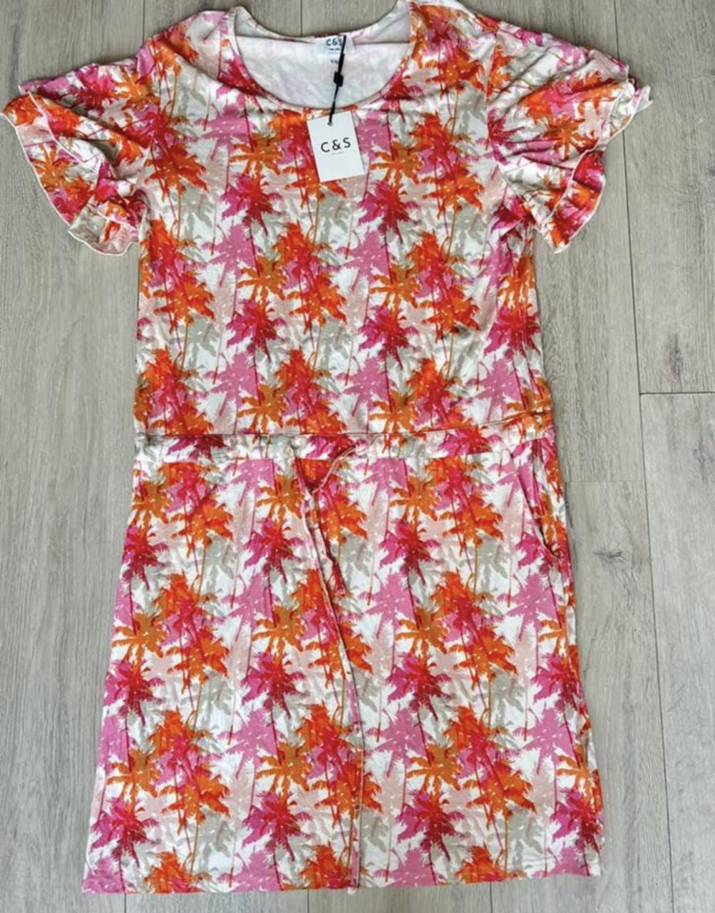 C&S The Label jurk palmbomenprint maat L