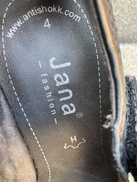 Zwart leren meisjes/dames-schoenen