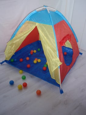 Speeltent met ballen