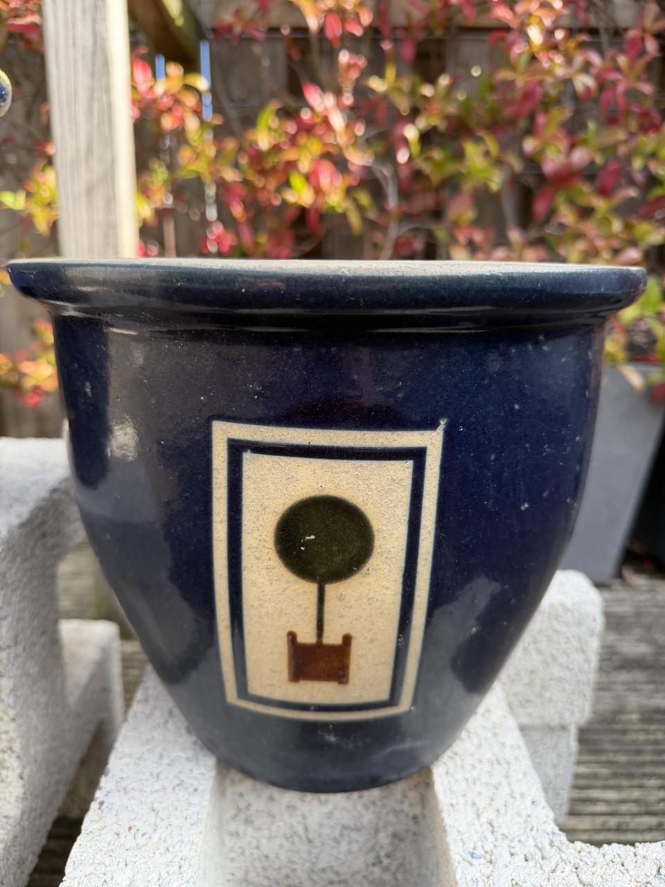 Buitenpotten 2 stuks blauw
