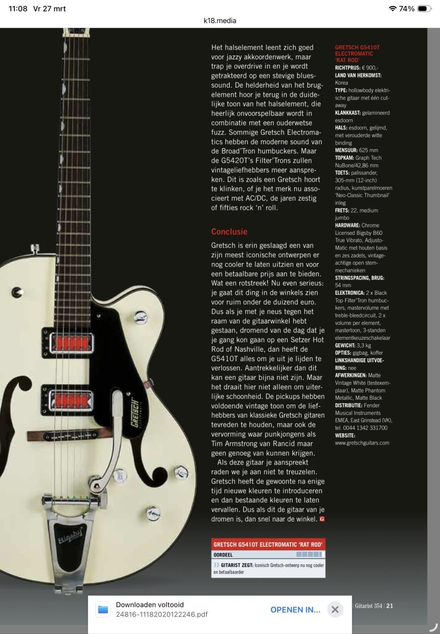 Gretsch Limited Edition Electromatic Tri-Five (incl case)