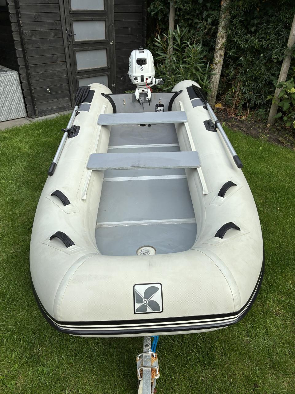 Beekman rubberen boot 3.20 incl Suzuki 6pk