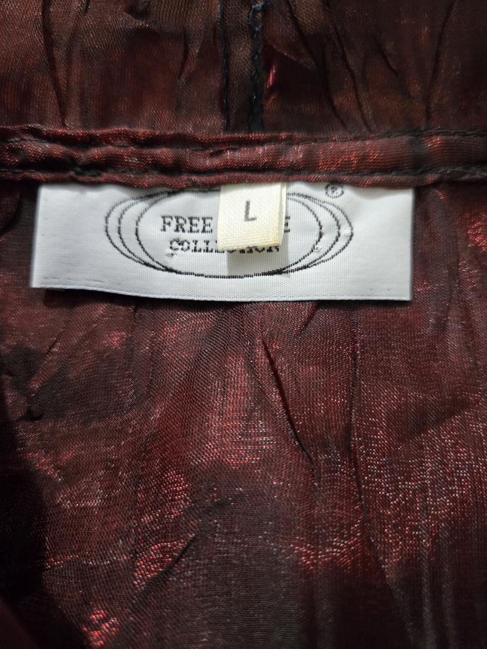 Transparante bordeauxrode blouse Maat L van het merk Free Zone Collection
