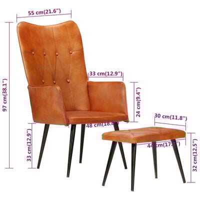 Nieuwe leren fauteuil