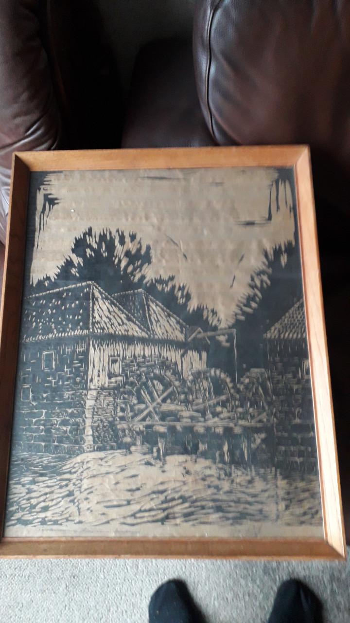 Partij grafiek en schilderijen