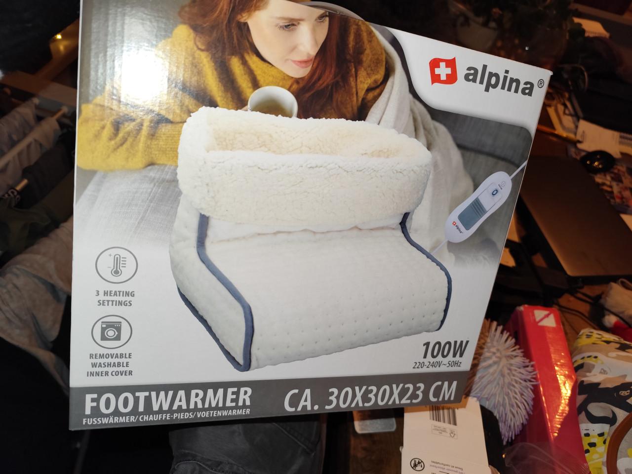 Alpina elektrische voetenwarmer 100W – 3 warmtestanden