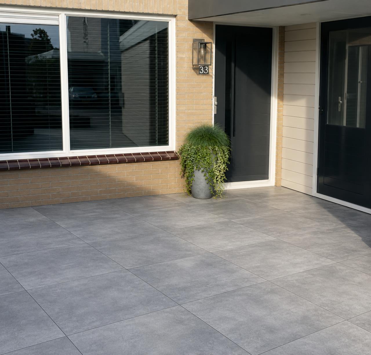 Actie! Terrastegel + ( met mini facet ) 60x60x 4cm €21.45 per m²
