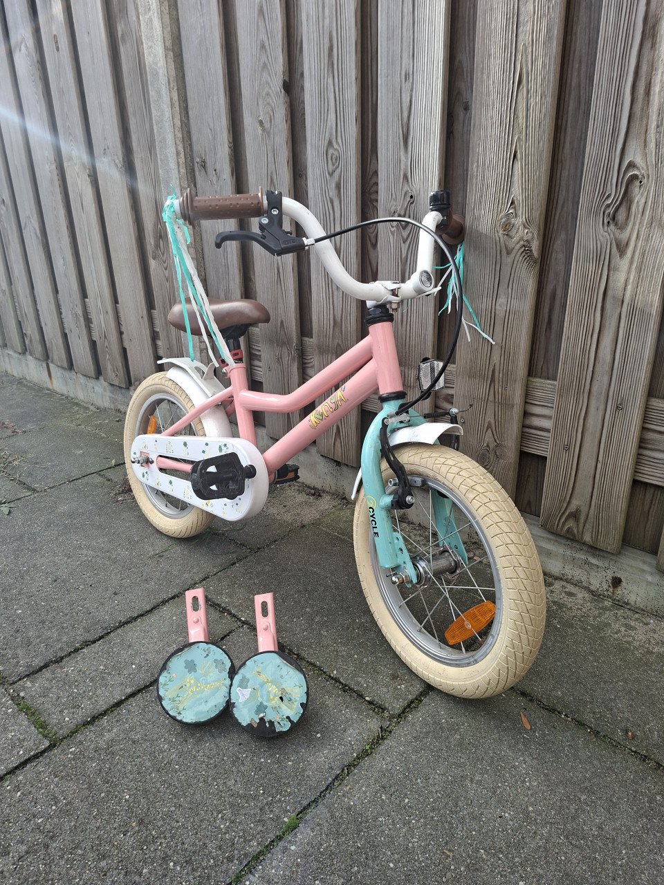 Meisjes fiets 14 inch inclusief zijwieltjes