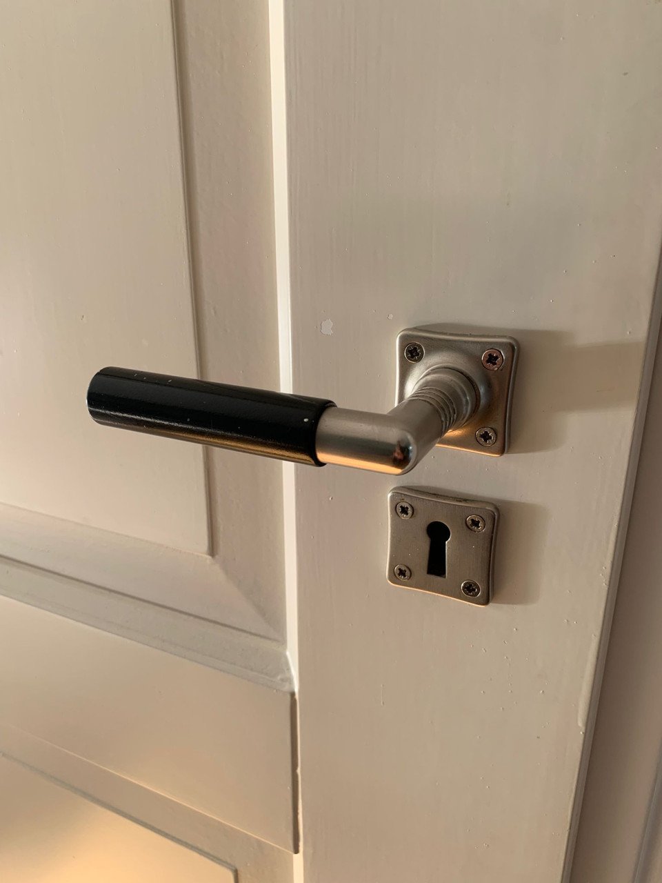 Deurkrukken type Lona mat vernikkeld (RVS look)