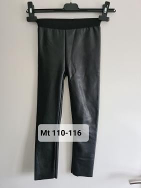 Zwarte PU leren skinny broek Maat 110-116