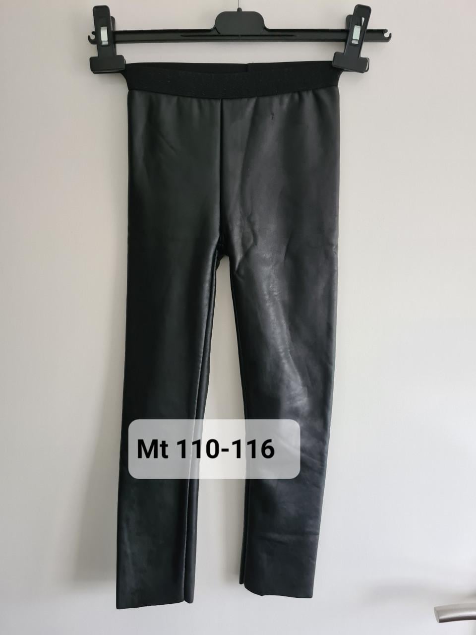 Zwarte PU leren skinny broek Maat 110-116