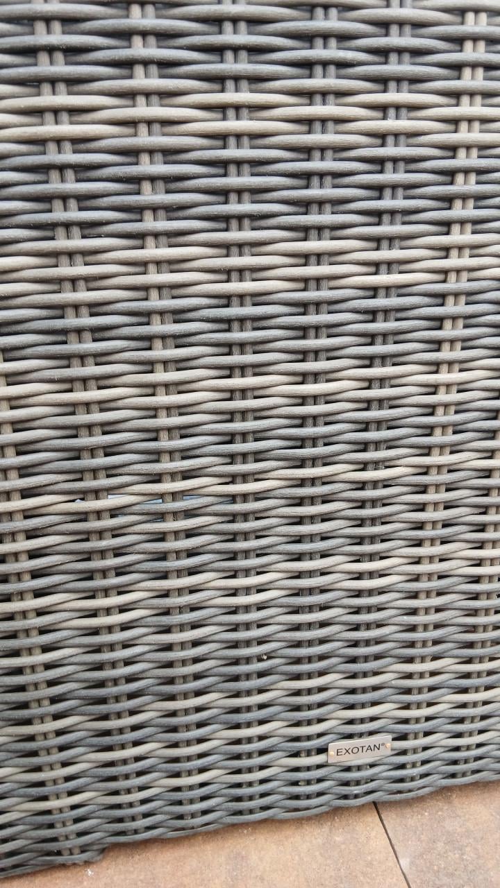 Tuinset loungeset hoek met fauteuil en poef/tafel 8 plaatsen