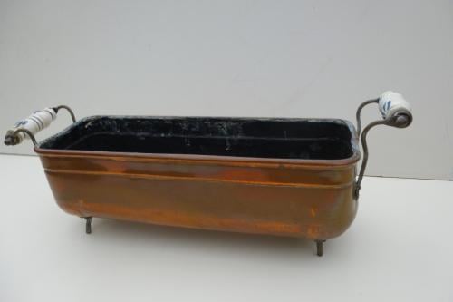 Vintage koperen plantenbak