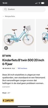 Kinderfiets 20 inch