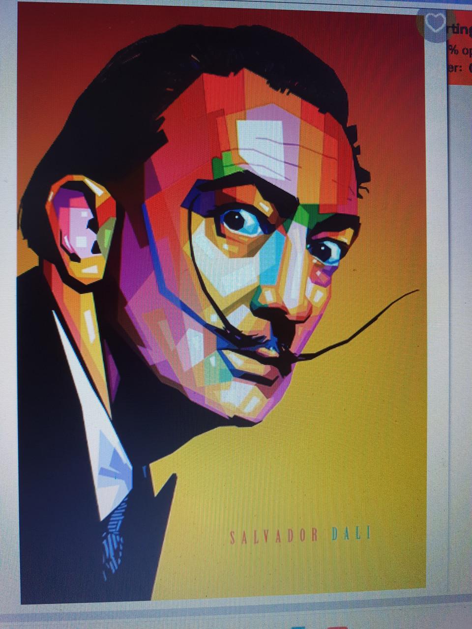 Leuk Schilderij " Oude Blauwe Deur " van Jopie Huisman. & Salvador Dali