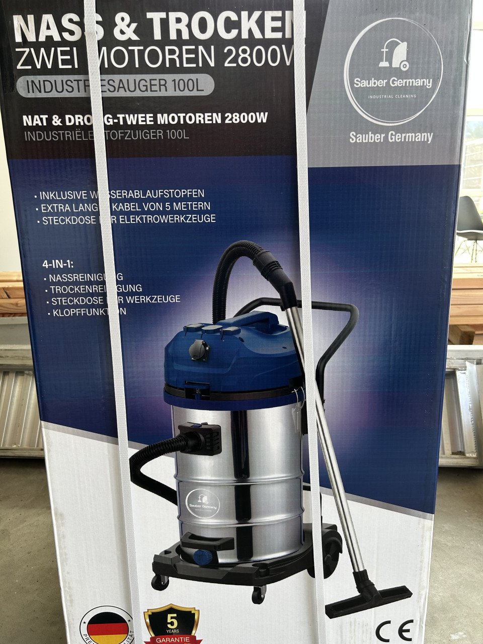 Sauber industriële stofzuiger 100L SG-S 100L