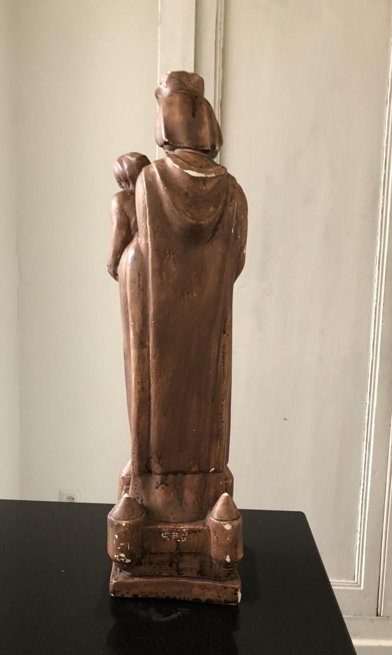 Mooie oude brocante Burchtgravinne van gips