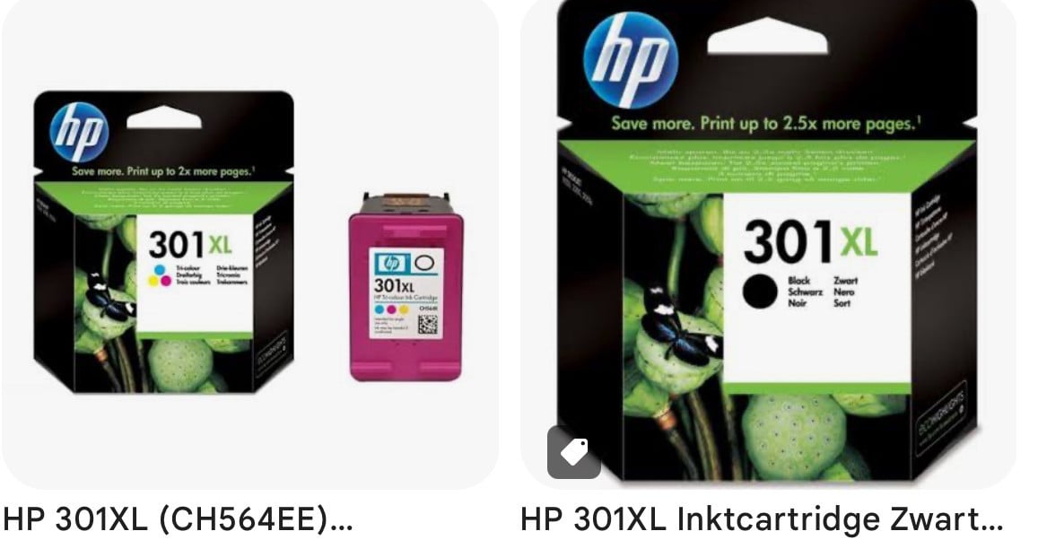 Inkjet 301XL zwart / kleur