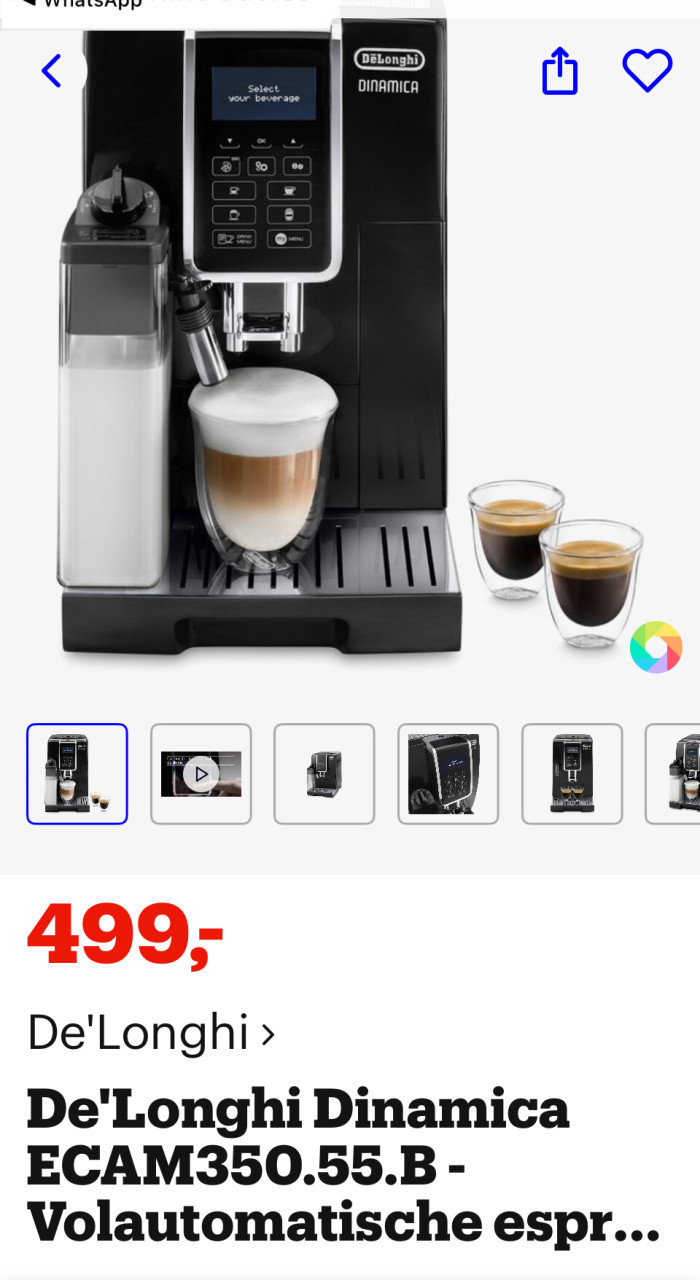 Espressomachine Delongi Dinamica